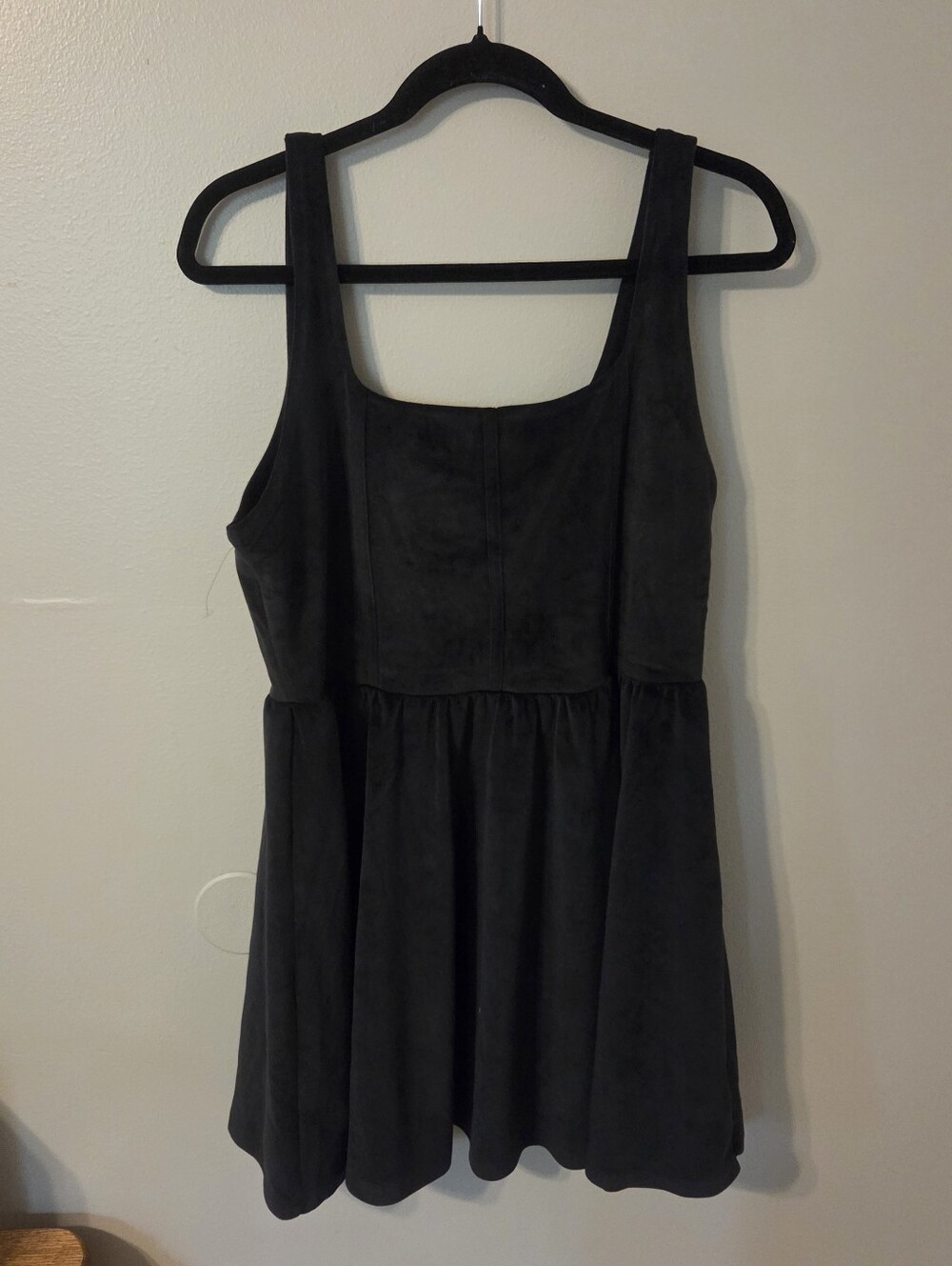 American Eagle Women's Black Velvet Corset Mini Dress. Sz L NWT - Picture 3 of 10